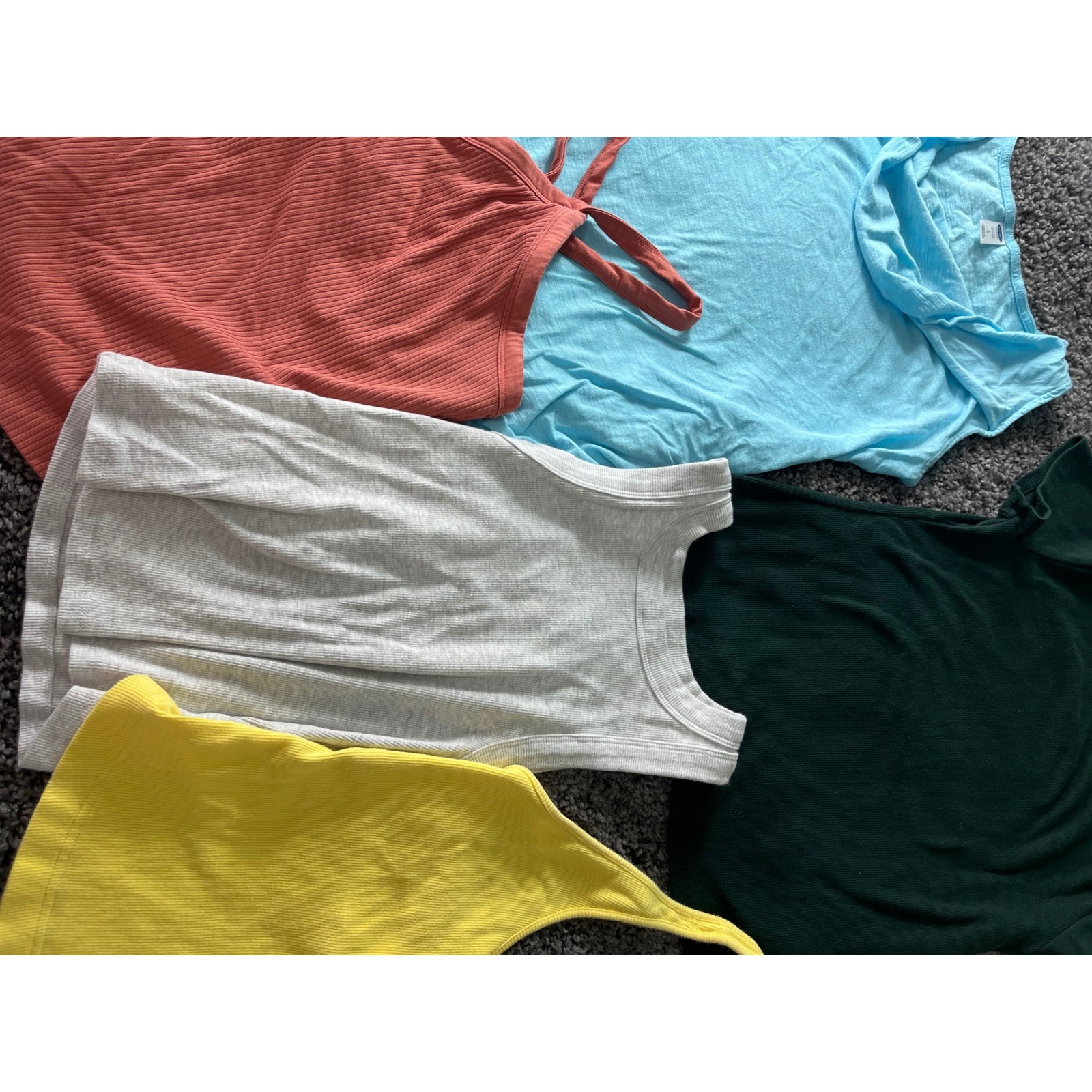 Old Navy  Basic Tops 5 Bundle Blue Green Terracot… - image 1