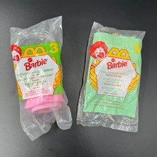 Vtg McDonald's Happy Meal Toy 3 1990's Barbie Butterfly Angel Princess Mattel