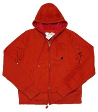 Abercrombie Fitch Logo Hoodie NY Womens L Orange Full Zip Sweatshirt Y2K NWT