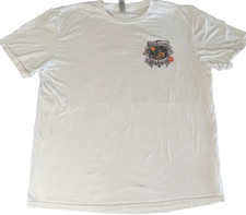 Motorcycle Mens Xl Shirt White Double sided Graphic print short sleeve crew neck