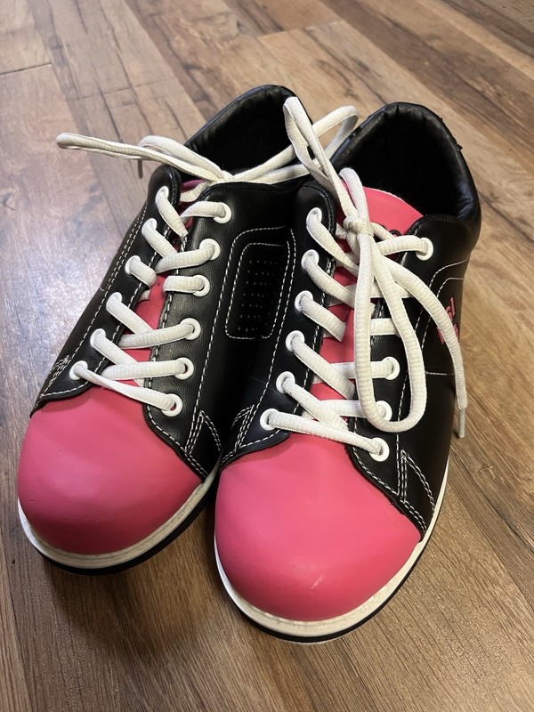 BSI Women’s Bowling Shoes Size 7 Black Pink Lace Up Athletic Bowling Shoe