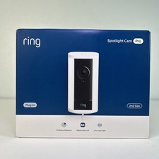 Brand New Ring Spotlight Cam Pro Plug-In 2nd Gen White 4k Retinal Vision 2025
