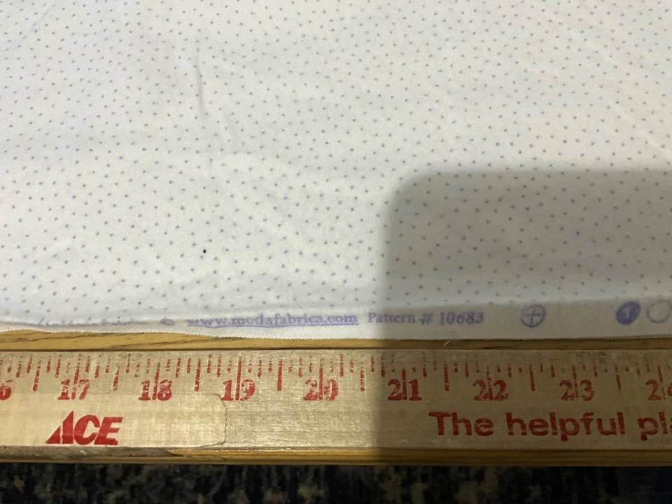 Moda Cotton Flannel Kidstuff more Basic-ally Baby White with Purple Pindot 2 yds - Image 3 of 4