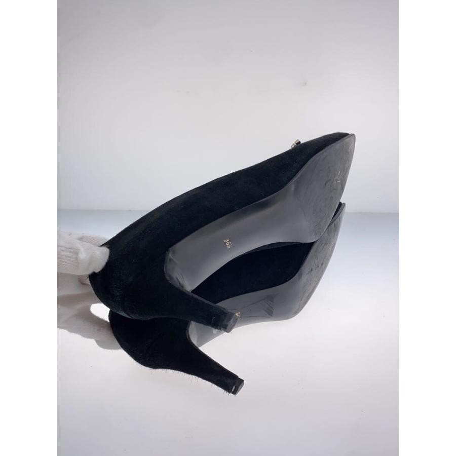 Decolte Yves Saint Laurent YSL tacco EU 36 5 camoscio nero dal Giappone 101497K Authen