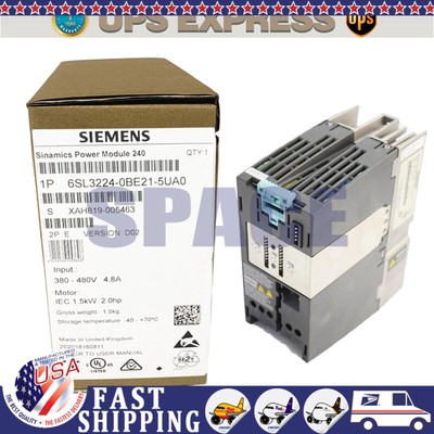 New Siemens 6SL3224-0BE21-5UA0 G120 PM 240 Power Module 6SL3 224-0BE21-5UA0