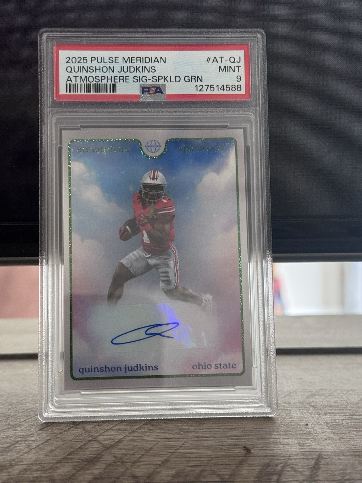 Quinshon Judkins 2025 Pulse Meridian Auto 01/15 PSA 9. Pop 1! 