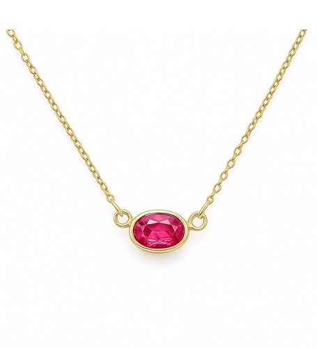Collana granato oro 14 kt - Foto 3 di 6