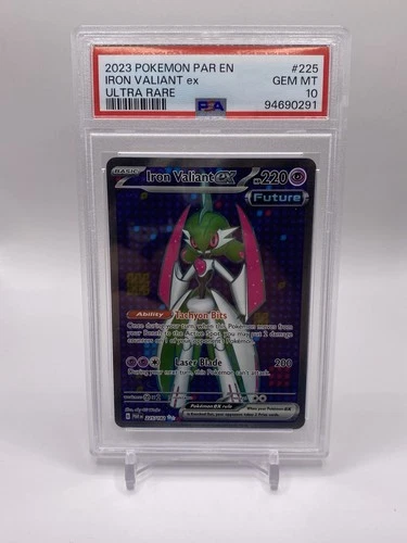 2023 Pokemon Scarlet Violet Paradox Rift Iron Valiant ex 225/182 PSA 10 Gem Mint