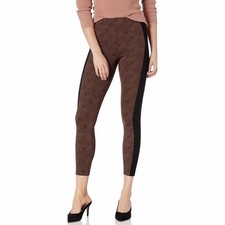 LYSS  Laura Legging 28  Animal Print M High Rise Stripe Ponte Pull On Stretch