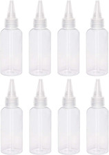 2Oz Plastic Squeeze Bottles 8Pcs Small Clear Empty Squirt Bottle