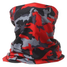 Summer Neck Gaiter Unisex Sun Protection Face Mask, Camo Red