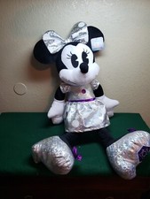 Disney Parks Minnie Mouse Plush Silver Platinum Anniversary 100 Years OF Wonder