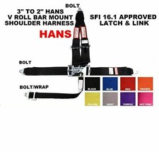 Racing Harness 3 Seat Belt Hans Sfi 16.1 5 Point V Mount Choose Any Color Racing Harness 3 Seat Belt Hans Sfi 16.1 5 Point V Mount Choose Any Color
