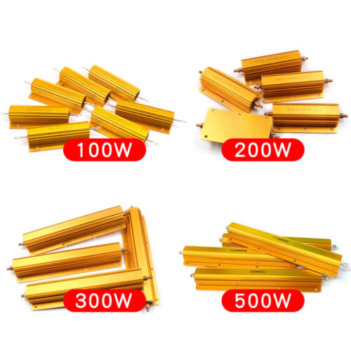 5/10 ~ 500 W Watt Hochleistungs Aluminiumgehäuse drahtgewickelter Metallwiderstand 0,1-10 KΩ Ohm - Bild 2 von 27