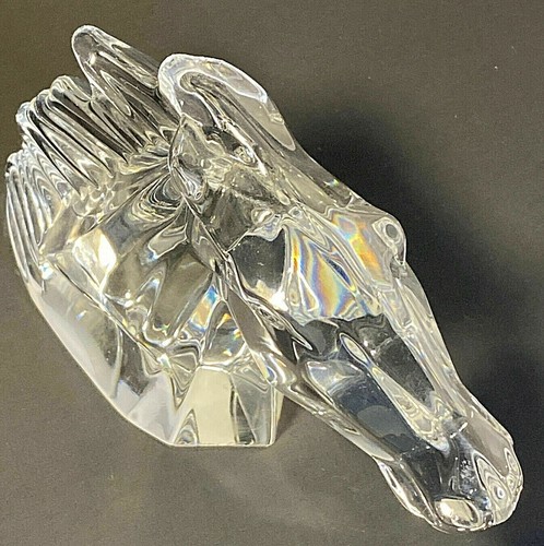 Vintage Daum Crystal "Cheval" Stallion Horse Head Bust - Picture 5 of 6