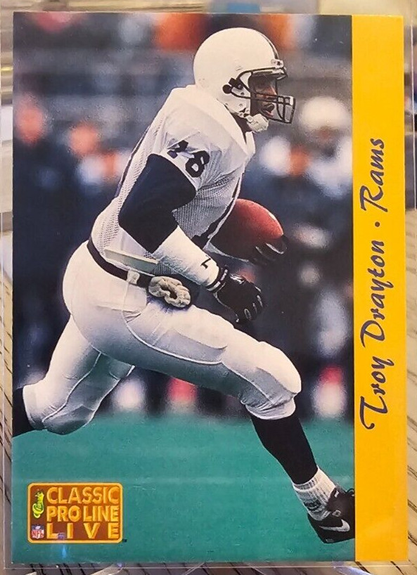 1993 Classic Pro Line Live Troy Drayton RC #144 Rams
