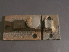 Antique Small 1 3/8" x 1-3/4" Spring Loaded Cabinet Door Latch  Catch A 