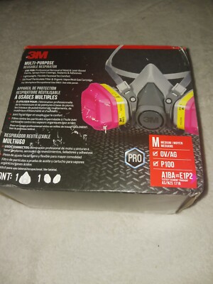 3M Multi-Purpose Respirator Plastic/Rubber Medium 62023H1-DC Exp 7/2029