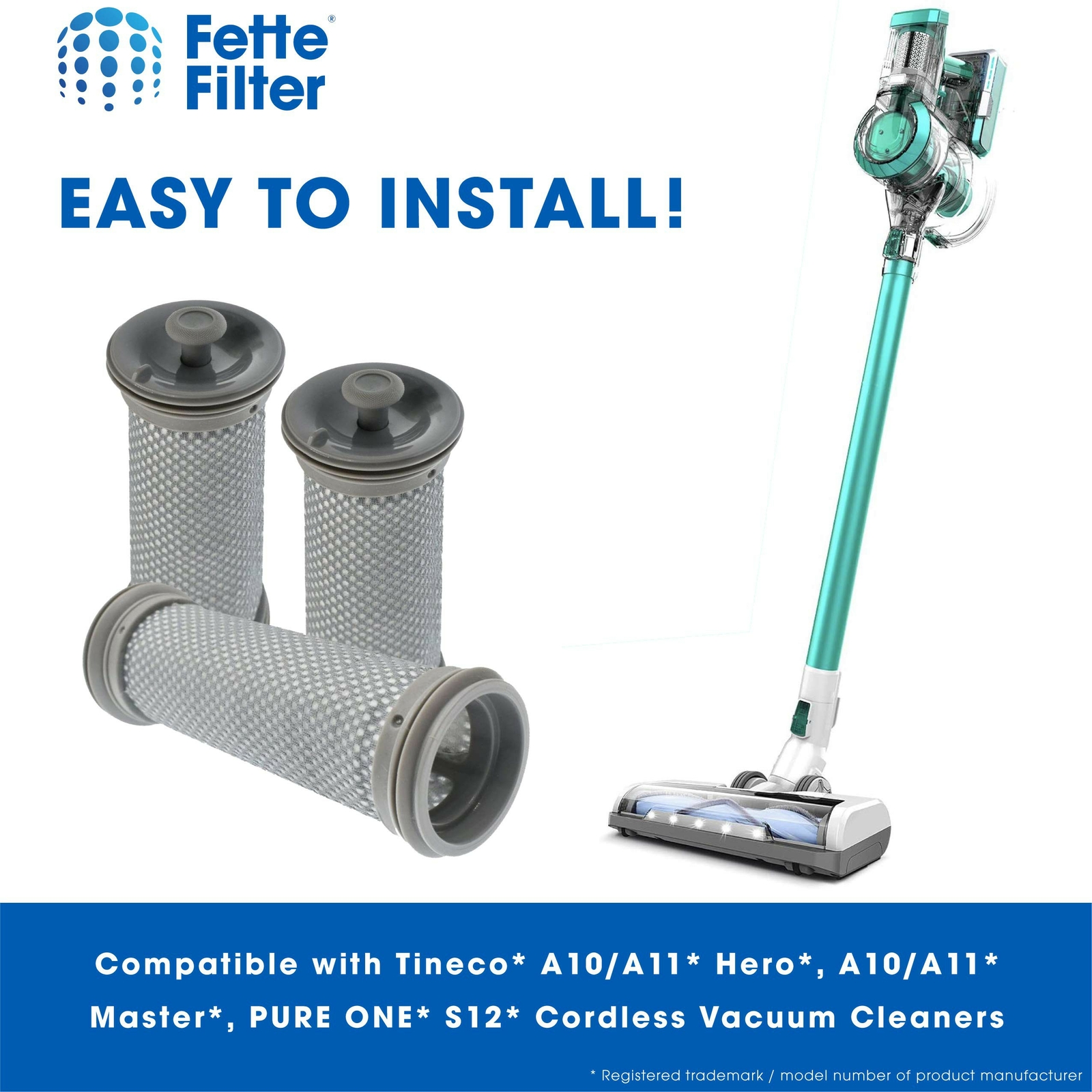 Tineco Cordless Vacuum Cleaner Accessory Set Filter And HEPA For A10