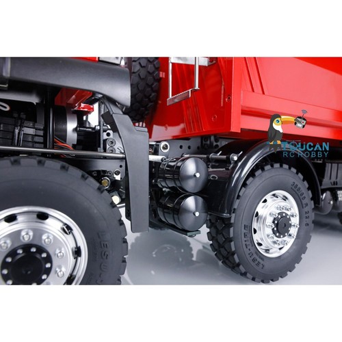LESU 8*8 RC Dumper Truck Hydraulic Lifting Metal Tipper Car Model Lights Sounds - Picture 8 of 12