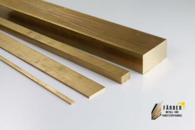 Färber Messing Flach MS58 (CuZn39Pb3) – 20x12mm, 800mm Länge – Blank, Für Drehteile, Elektrotechnik & Modellbau