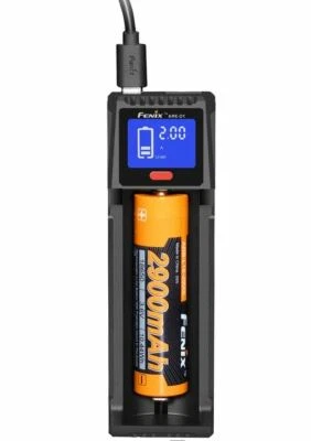 Fenix ARE-D1 Ladegerät Li-Ion 10440 14500 16340 18650 26650 21700 1-Schacht NEU