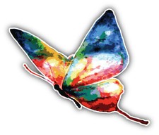 Butterfly Watercolor Car Bumper Sticker Decal