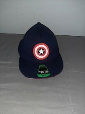 Marvel's Kids Captain America Hat Avengers Blue Youth OSFM