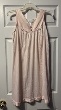 Vintage Vanity Fair Pink Nightgown Small Sleeveless Nylon Satin Trim Imperfect