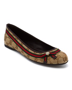 gucci canvas flats