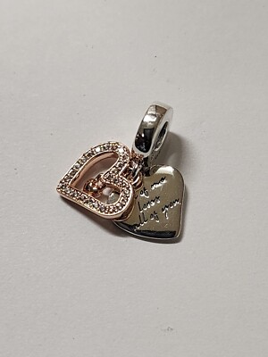 AUTHENTIC PANDORA SPARKLING FREEHAND HEART DANGLE CHARM #788693C01