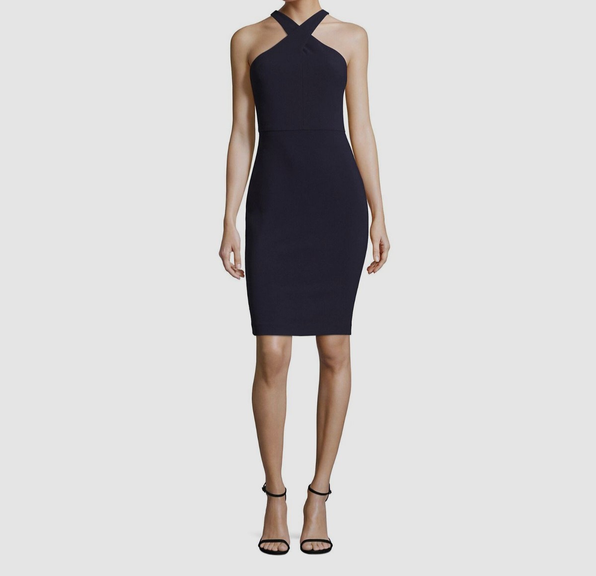 carolyn halter sheath dress $188 Likely Women's Blue Crisscross Pencil Size US 2 hem_mini