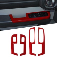 Panel de cubierta de moldura de botón de interruptor de elevación de ventana interior rojo para Dodge Nitro 2007-12