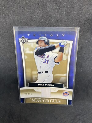 Mike Piazza 2005 Trilo3y Upper Deck /25 PR-PI Generation present Materials Sh