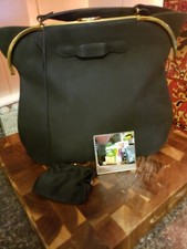 Vintage Black Suede Bienen Davis Purse