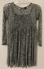 Art Class Girls Size 7/8 Layered Gray Animal Print Knee Length Dress A4644r