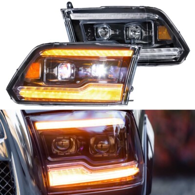 Morimoto LF520-A-ASM XB LED Headlights Amber DRL for 2009-2018 Dodge Ram 1500