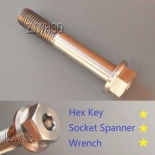 M12 x 1,5 x 70 Ti Tornillo de titanio Tornillo Cabeza de tapa de enchufe y cabeza de brida hexagonal hexagonal
