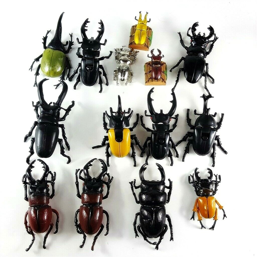 Beetle Insect Figure Set of 14 lot Sega Toys Mushiking etc Japan