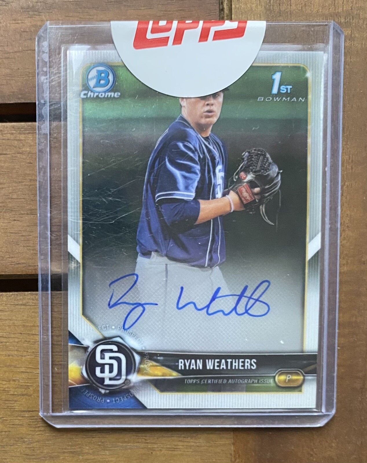2018 Bowman Chrome Draft Ryan Weathers Rc Auto Padres