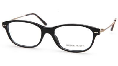 Giorgio Armani Eyeglasses AR 7007 5017 Black Dull Gold Frames Glasses 52-16-135