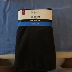 Mainstays Solid Bed Skirt Black Full/queen