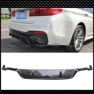 For BMW 5 Series G30 M-Tech 3D Style Real Carbon Fiber Rear Bumper Lip Diffuser