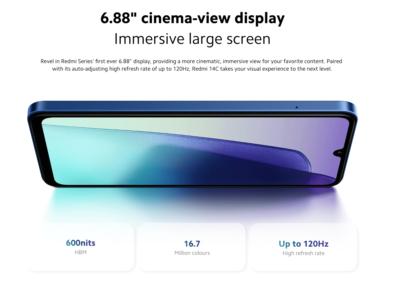 M*y様 新品Redmi 14C 8/256GB ROM Starry Blue Xiaomi Redmi 14C 4G Starry Blue 256GB + 8GB Dual-SIM Unlocked GSM