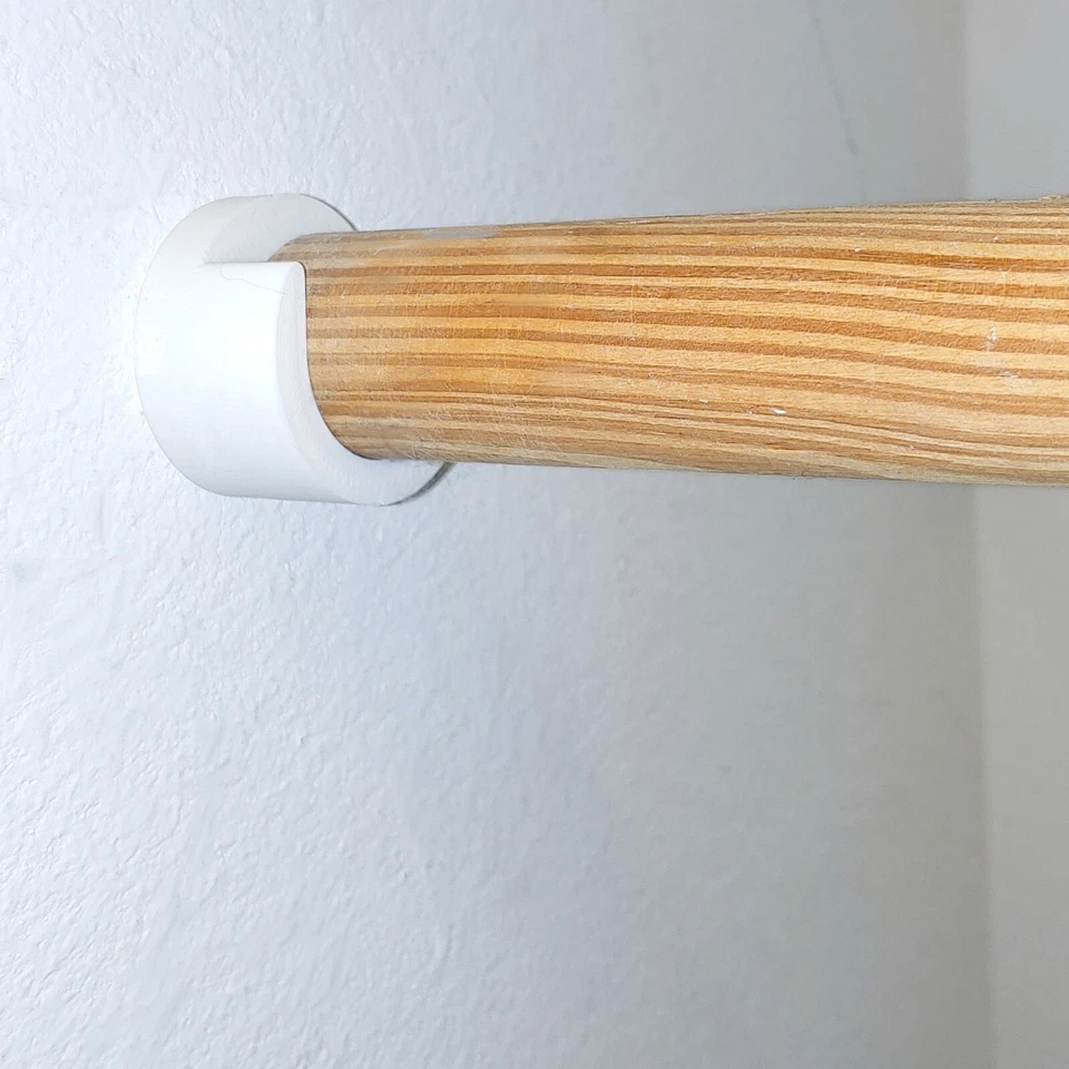 1 1/4 pol. Cabide de haste de armário resistente, suporte de barra 1,25, montagem, suporte 300 lb. - Imagem 4 de 4