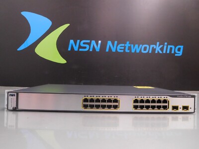 Cisco Catalyst 3750 WS-C3750-24TS-E V04 24-Port Managed 10/100 Switch