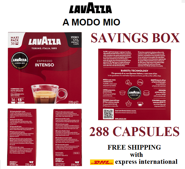 aspiratore solidi e liquidi karcher 288 CAPSULES LAVAZZA A MODO MIO INTENSO ORIGINAL COFFEE ESPRESSO FREE  SHIPPING