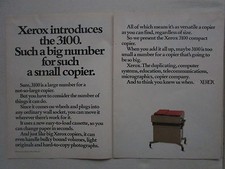 1973 PUB XEROX 3100 COMPACT COPY PHOTOCOPY DUPLICATING ORIGINAL AD