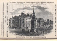 The Royal Hotel, Plymouth. Vintage Werbung 1900, kostenloser Versand UK