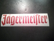 J&Auml;GERMEISTER Aufkleber mit Schriftzug - rot - 19,5 x 5,5cm